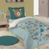 Housse De Couette Et Une Taie Enfant Coton (140 Cm) Saturnin Bleue -Meubles Pour Enfants saturnin hc140x200 1t63x63 coton 100 bleu 103421 1625129016