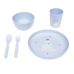 Coffret Repas 5 Pièces Hiver Bleu