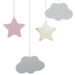 Mobile Bébé Lune Rose -Meubles Pour Enfants suspension lune rose 68074 2