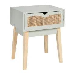 Table De Chevet Enfant Cannage César Vert
