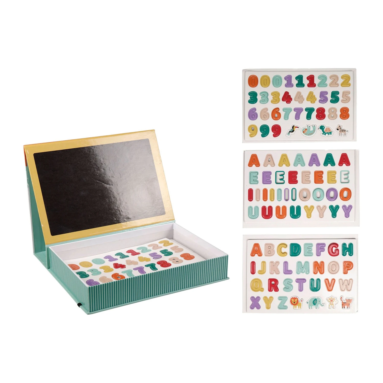 Tableau magnétique en bois Alphabet Multicolore Tableau Magnétique En Bois Alphabet Multicolore -Meubles Pour Enfants tableau magnet lettres chiffrs dim 23 7x5xh18 5cm 130924 1690813129