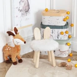 Tabouret Enfant Lapin Blanc