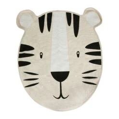 Tapis Coton Enfant (90 Cm) Tigrou Beige -Meubles Pour Enfants tapis coton noir blanc 80x90 dim 80x1xh90cm 130930 1690812755