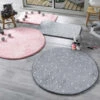 Tapis Phosphorescent Rond (90 Cm) Fluo Night Rose -Meubles Pour Enfants tapis rond 0 90 cm flanelle unie phosphorescente fluo night rose 106400 1627300209