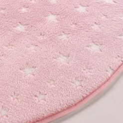 Tapis Phosphorescent Rond (90 Cm) Fluo Night Rose -Meubles Pour Enfants tapis rond 0 90 cm flanelle unie phosphorescente fluo night rose 106400 1627300251