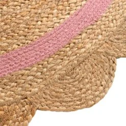Tapis Jute (90 Cm) Rosaly Rose -Meubles Pour Enfants tapis rond 0 90 cm jute uni polycoton uni rosaly 118153 1656322928