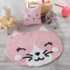 Tapis (90 Cm) Chaton Rose -Meubles Pour Enfants tapis rond 0 90 cm polycoton chaton 117817 1656323754