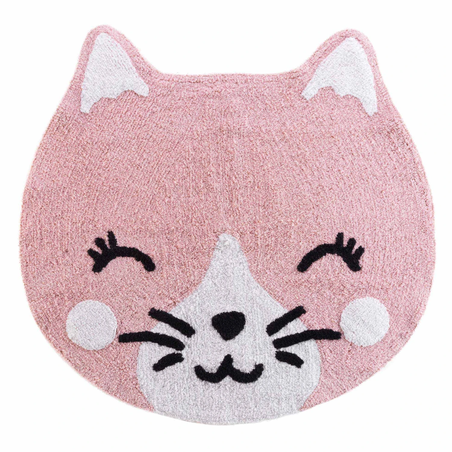 Tapis (90 cm) Chaton Rose Tapis (90 Cm) Chaton Rose -Meubles Pour Enfants tapis rond 0 90 cm polycoton chaton 117817 1656323764