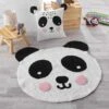 Tapis (90 Cm) Petit Panda Blanc -Meubles Pour Enfants tapis rond 0 90 cm polycoton petit panda 117820 1656323629