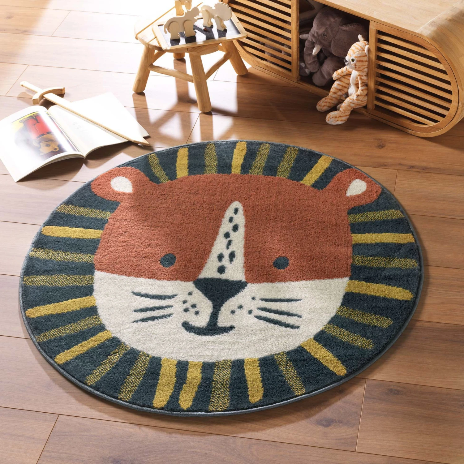 Tapis rond enfant (100 cm) Lionceau Orange Tapis Rond Enfant (100 Cm) Lionceau Orange -Meubles Pour Enfants tapis rond enfant 100 cm lionceau orange 130578 1695369762