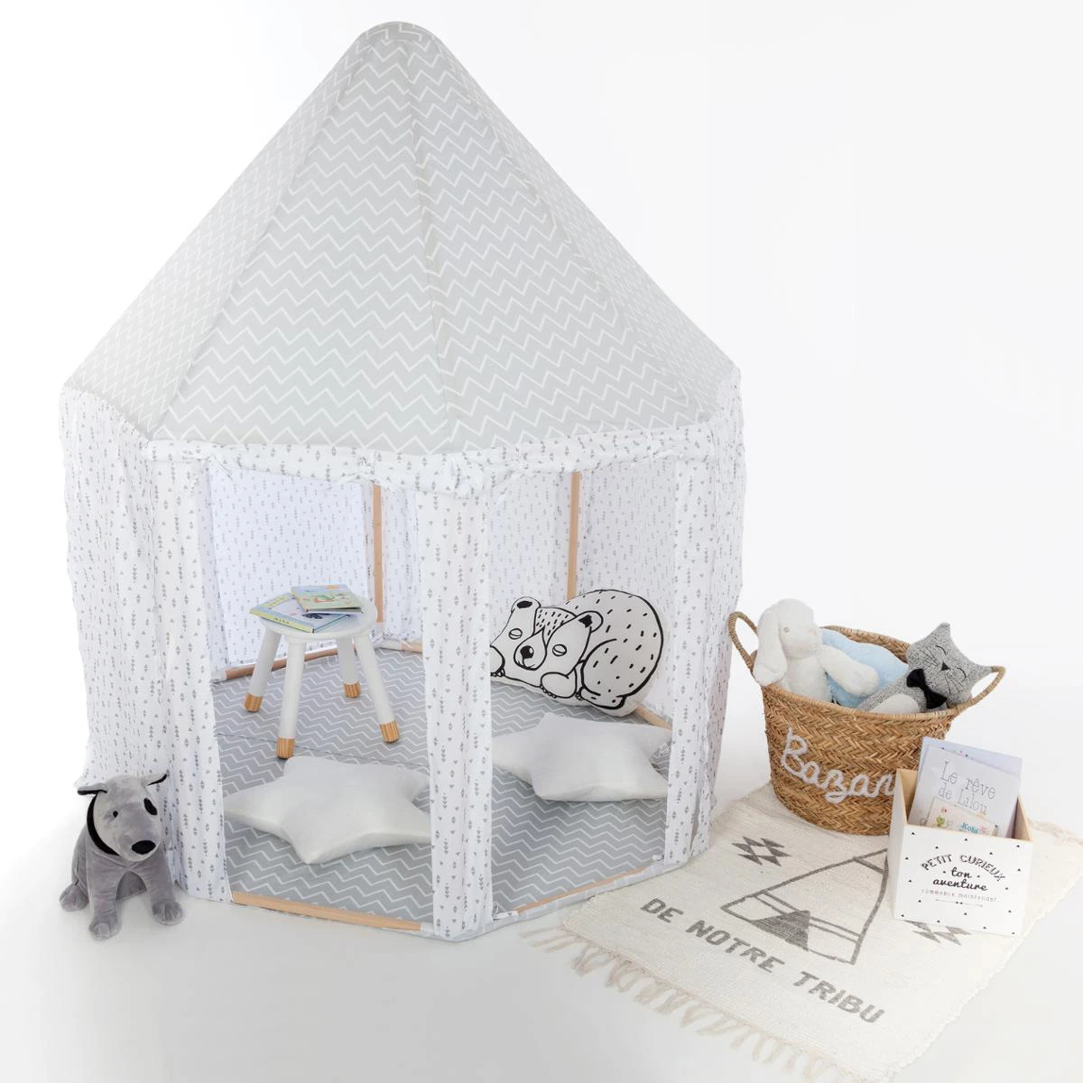 Tente Yurt enfant Grise Tente Yurt Enfant Grise -Meubles Pour Enfants tente yourte gris 64577