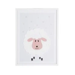 Toile Murale Enfant Mouton Blanche