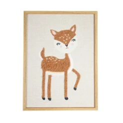 Toile Murale Enfant Faon Marron