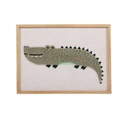 Toile Murale Enfant Crocodile Vert