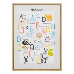 Toile Murale Enfant Alphabet Multicolore