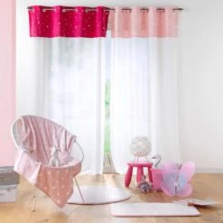 Voilage Phosphorescent Enfant (140 X 240 Cm) Moonlight Rose Fuchsia -Meubles Pour Enfants voilage phosphorescent 140 x 240 cm moonlight rose fuchsia 117886 1662633587