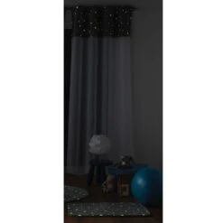 Voilage Phosphorescent Enfant (140 X 280 Cm) Moonlight Gris -Meubles Pour Enfants voilage phosphorescent 140 x 280 cm moonlight gris 117997 1660200811